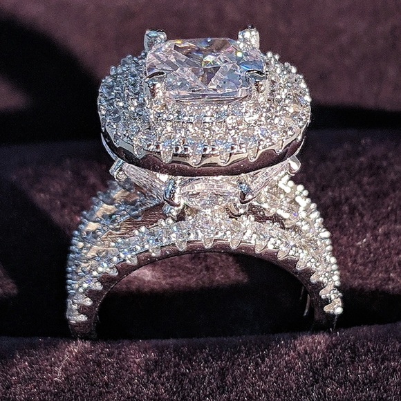 925 Silver & Diamond Simulated - Picture 8 of 8